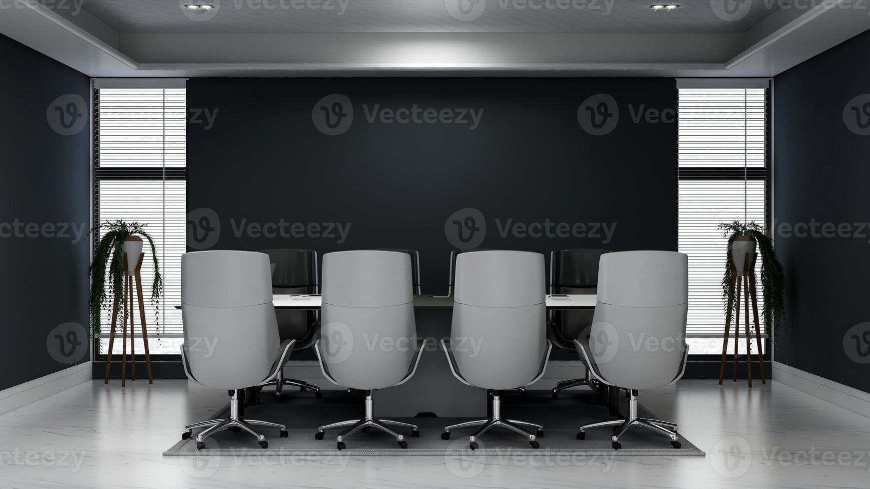 3D render modern meeting room mockup - interior design ideas photo