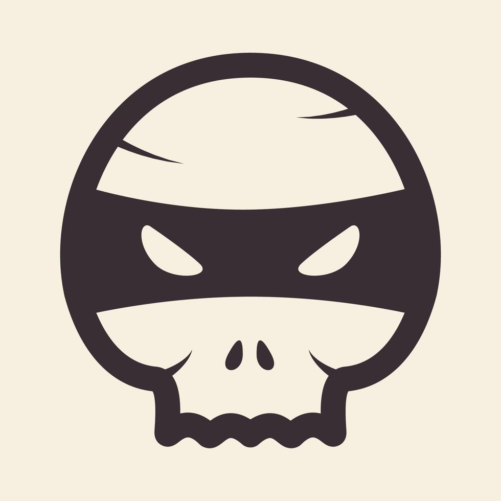 cráneo línea vintage ladrón diseño de logotipo vector gráfico símbolo icono signo ilustración idea creativa