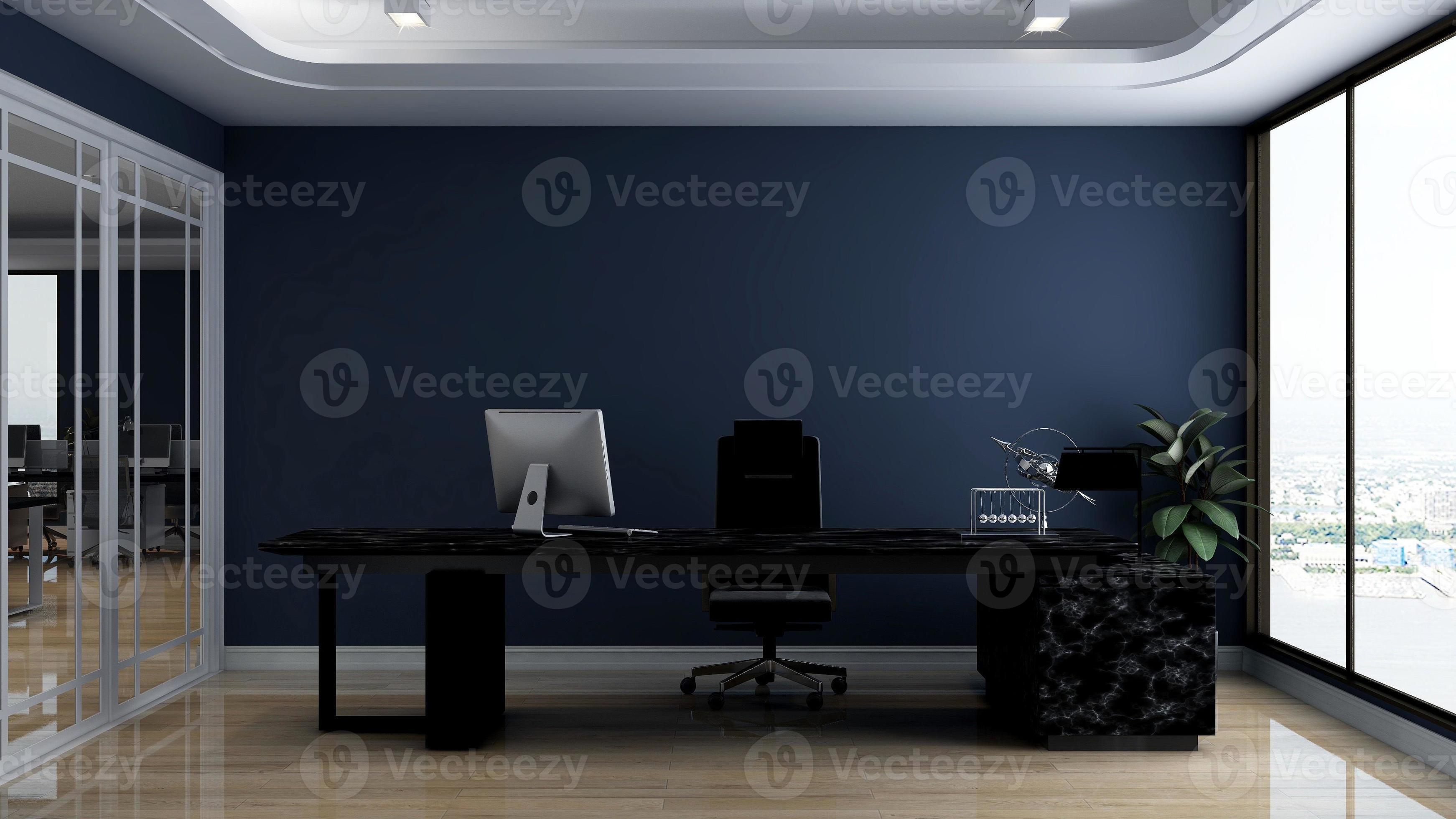 3D Render modern office design - manager room interior wall mockup 5522474  Stock Photo at Vecteezy