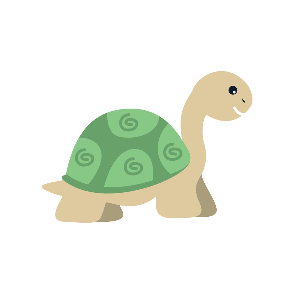 turtle or tortoise  smile  cute cartoon  logo icon illustration vector