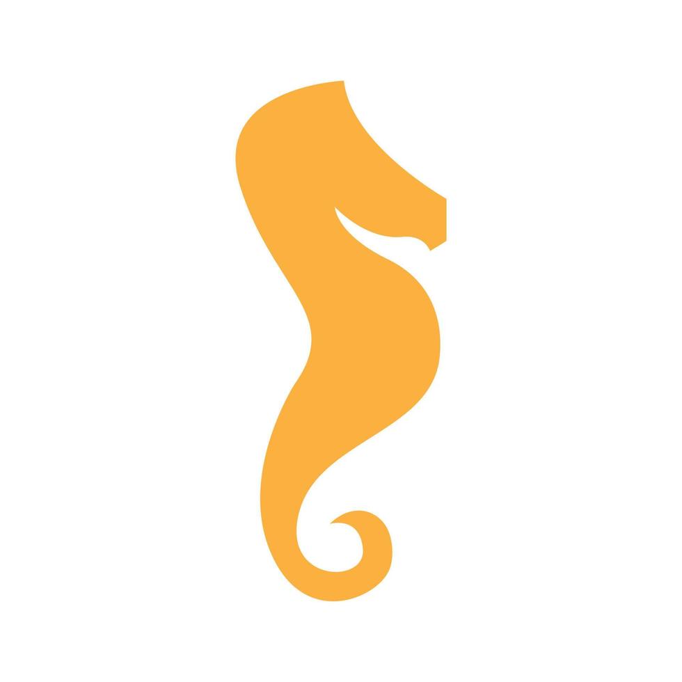seahorse flat vintage style logo symbol icon vector graphic design illustration idea creative