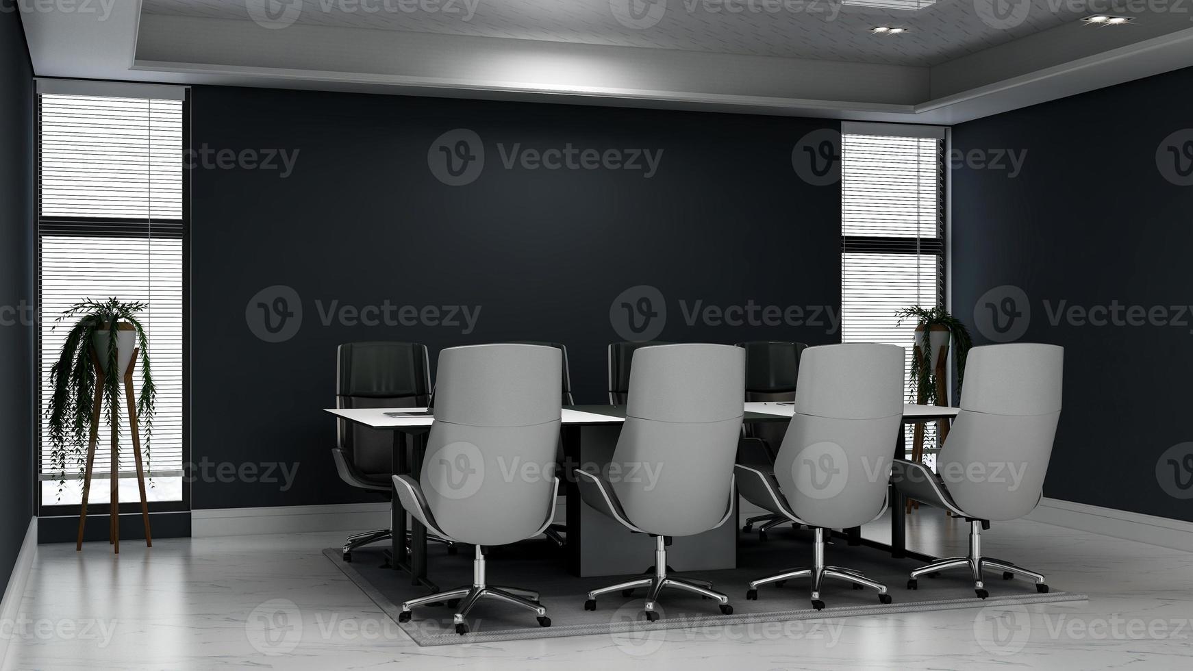 3D render modern meeting room mockup - interior design ideas photo