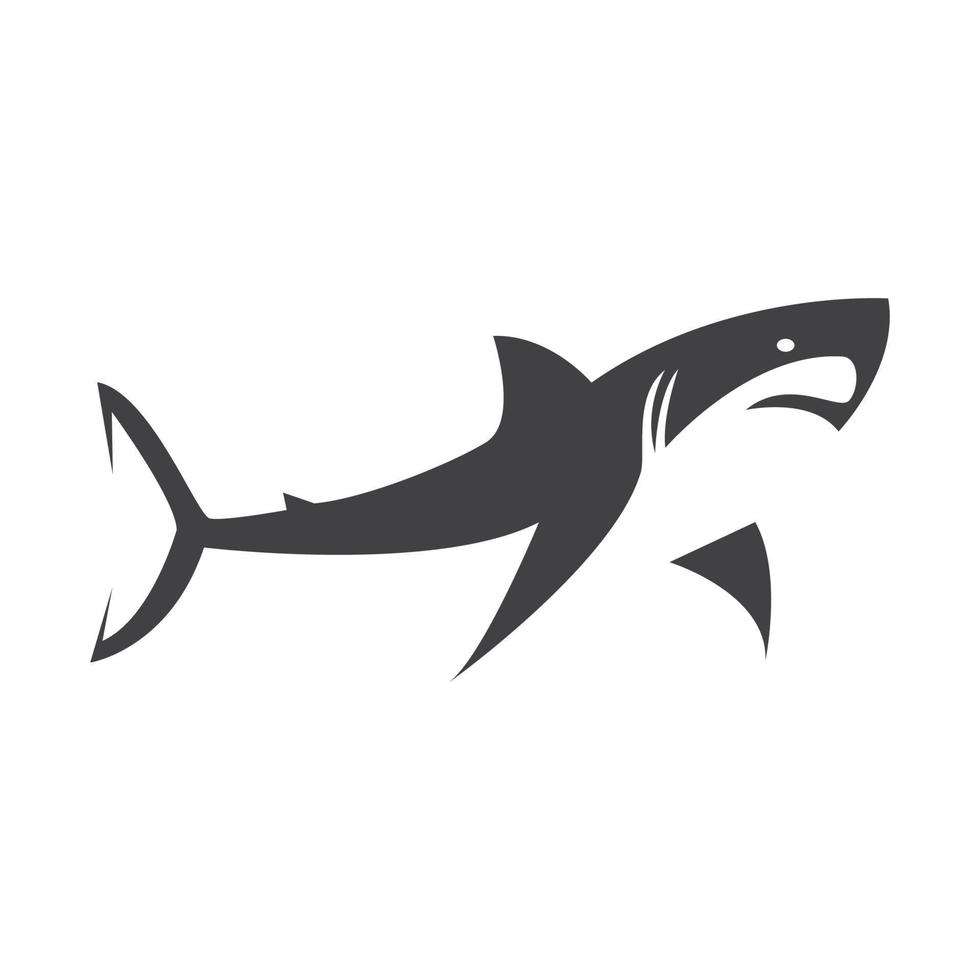 moderno mínimo negro pescado tiburón logotipo símbolo icono vector gráfico diseño ilustración idea creativa