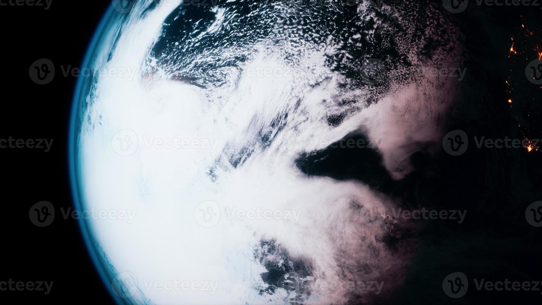 Planet earth globe view from space showing realistic earth surface and world map photo