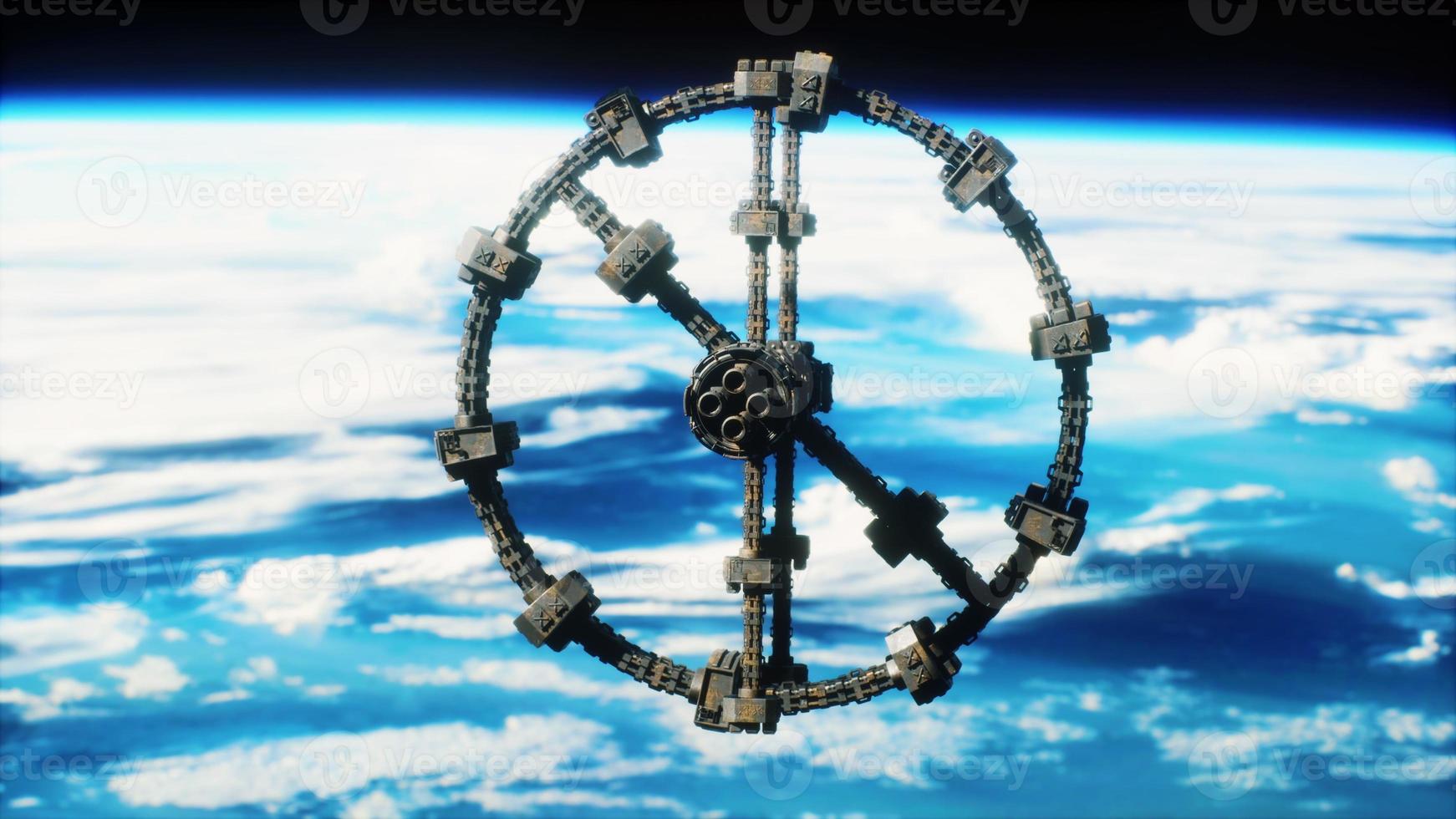 space ship orbiting the earth Elements of this image furnished by NASA photo