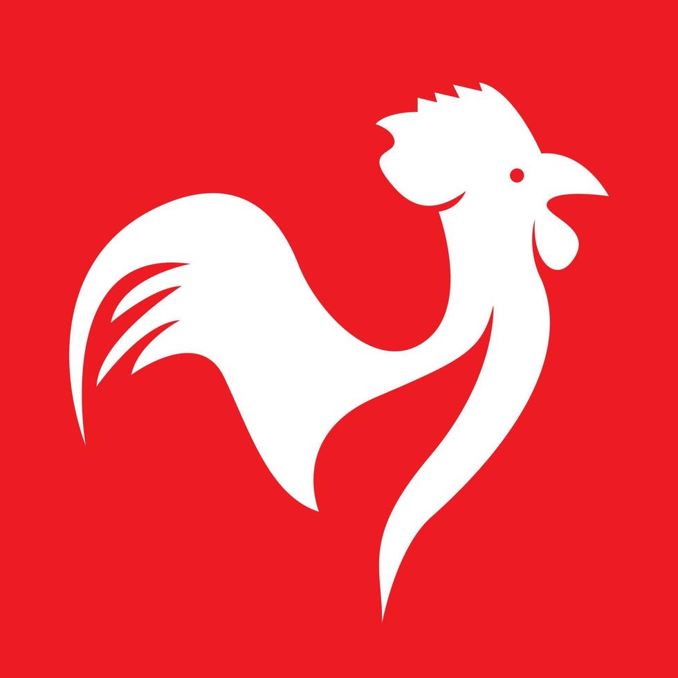 modern shape cool rooster logo design vector graphic symbol icon sign illustration creative idea