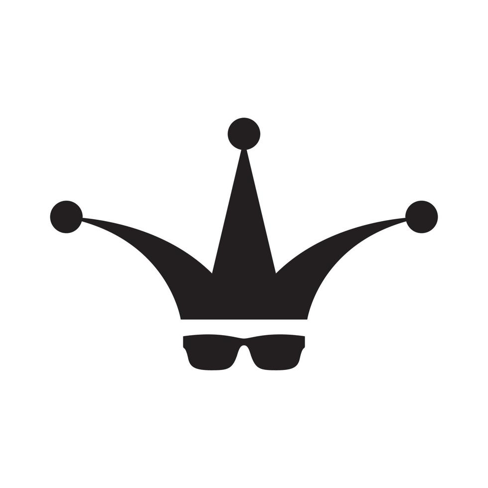 cara de payaso con gafas de sol diseño de logotipo gráfico vectorial símbolo icono signo ilustración idea creativa vector