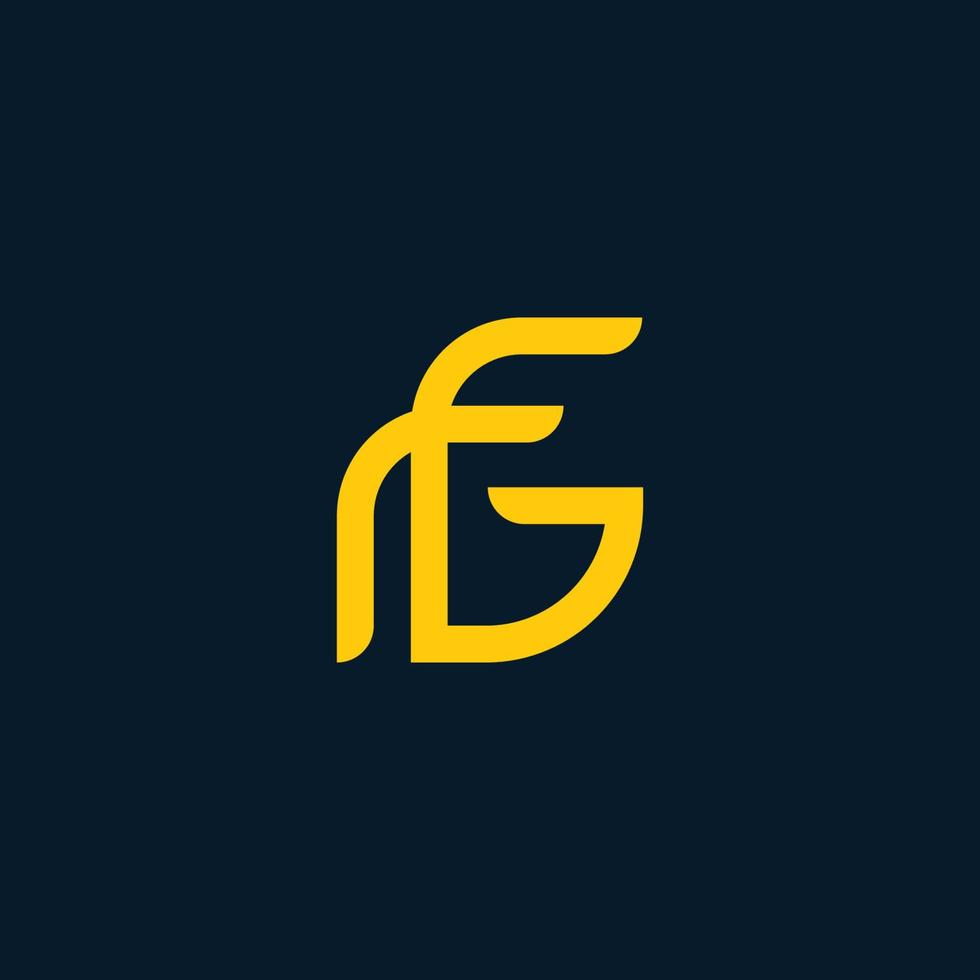 diseño de logotipo de moda gf vector
