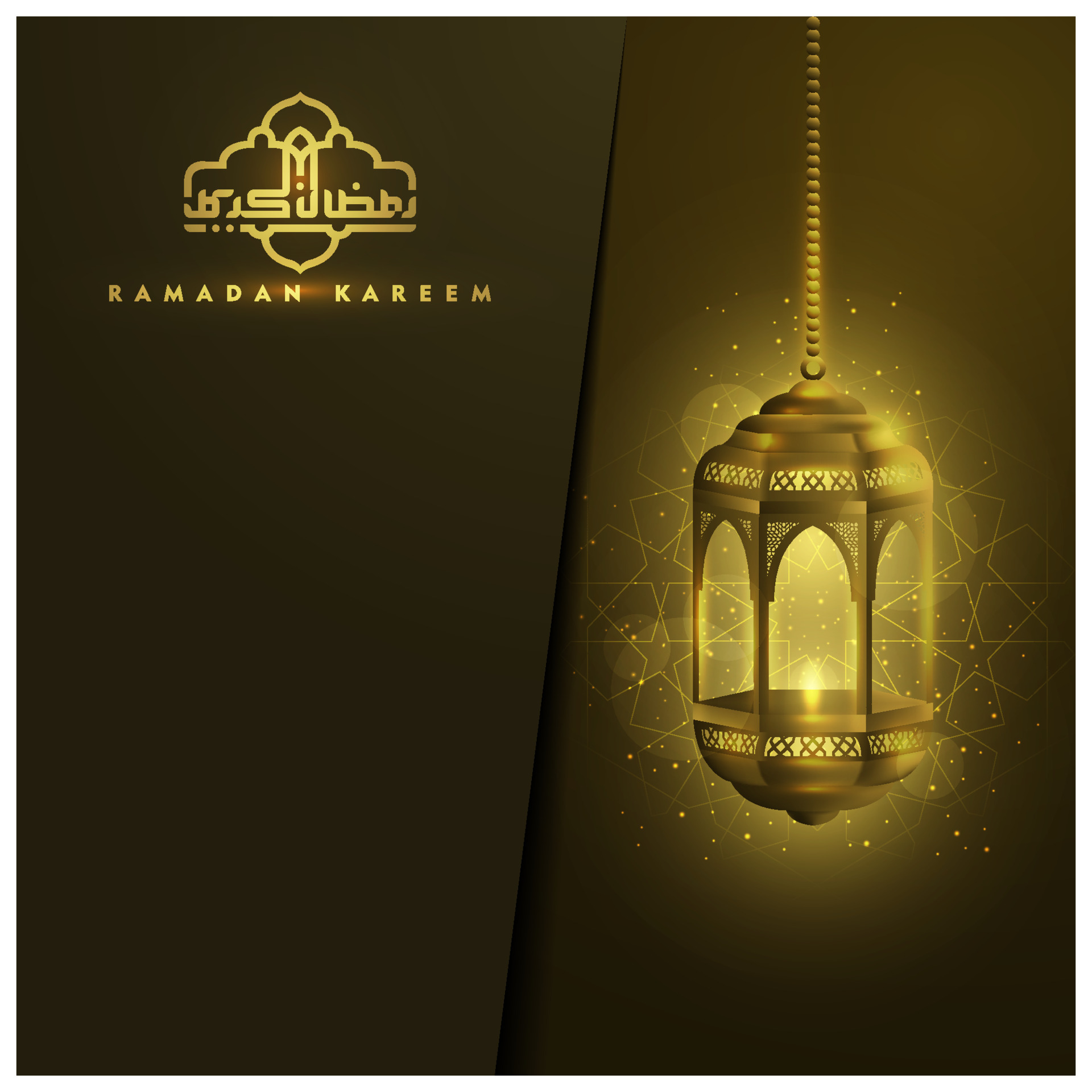 Ramadan Kareem Greeting Card Islamic Illustration background vector design  with beautiful arabic calligraphyand lanterns for banner, wallpaper,  decoration, flyer, brosur and cover 5523338 Vector Art at Vecteezy