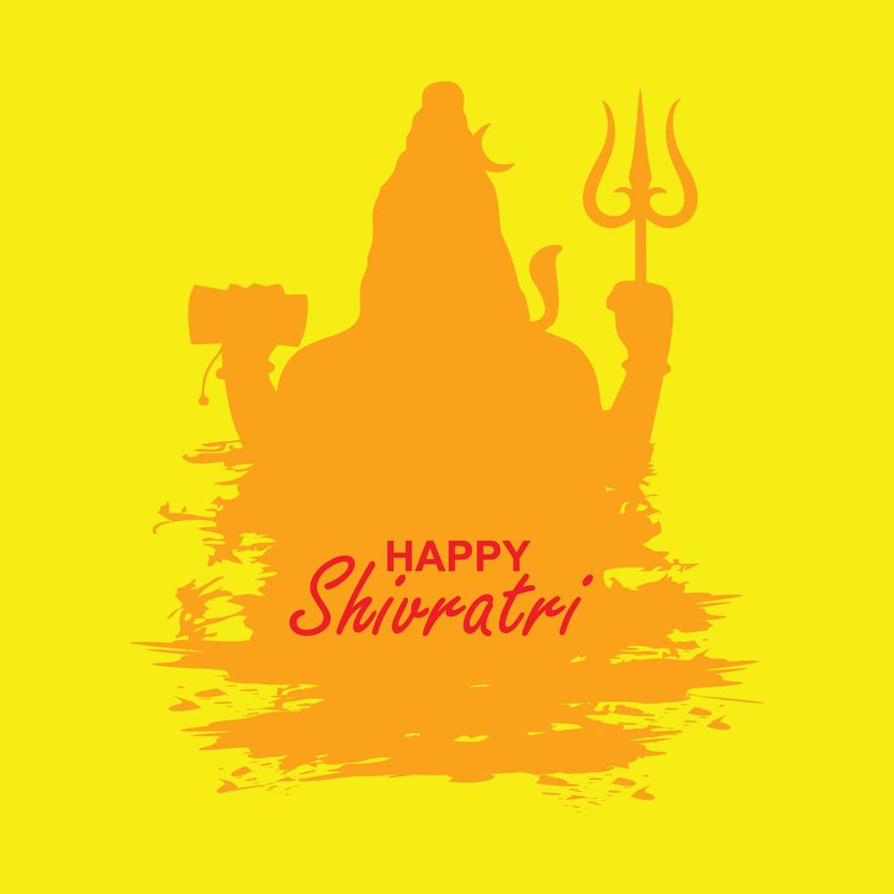 fondo de silueta de señor shiv shankar para maha shivratri vector