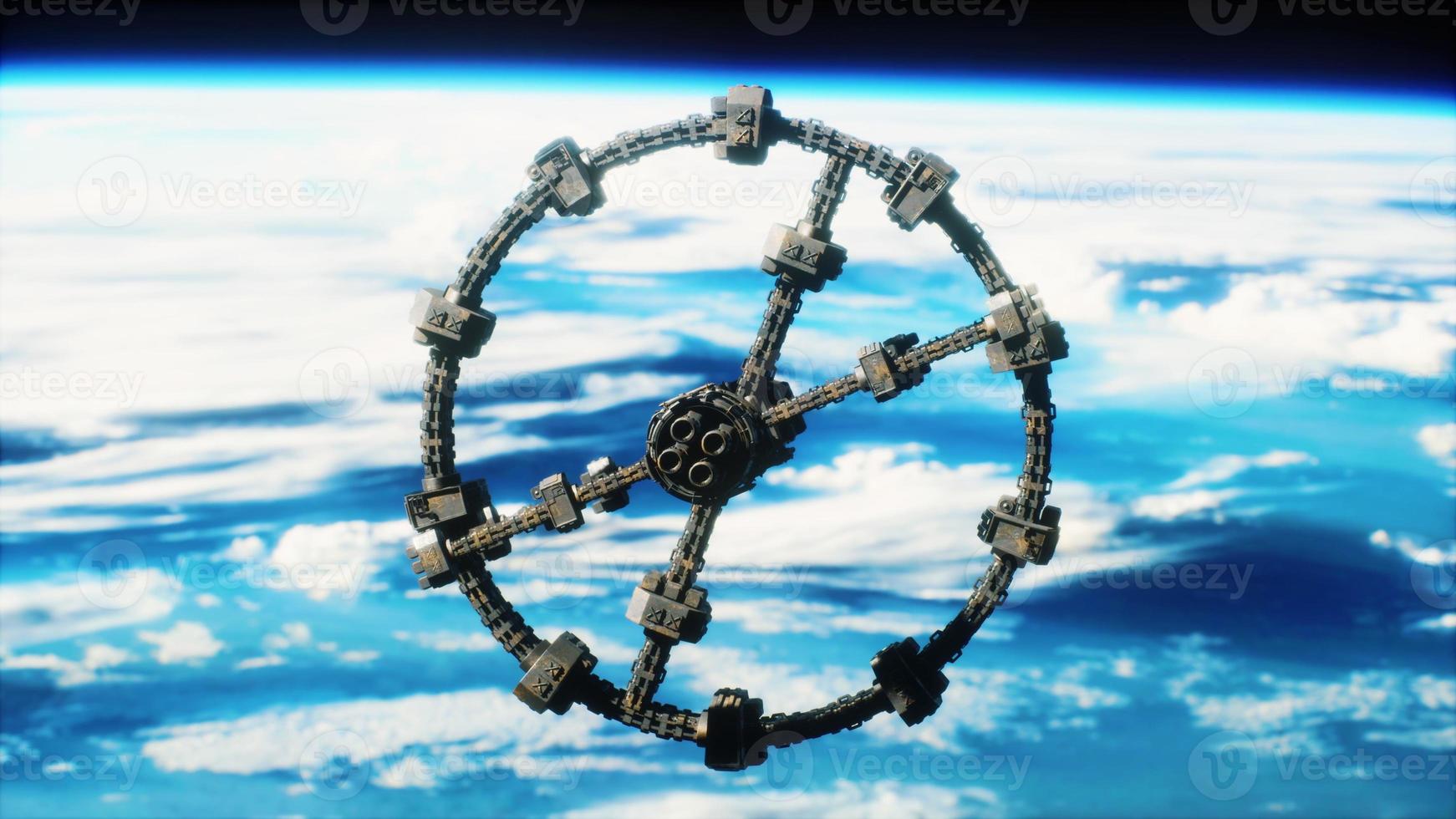 space satellite orbiting the earth Elements of this image furnished by NASA photo