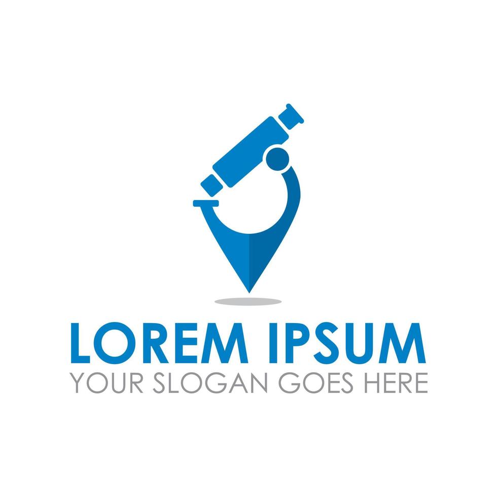 pin microscope vector , laboratory logo