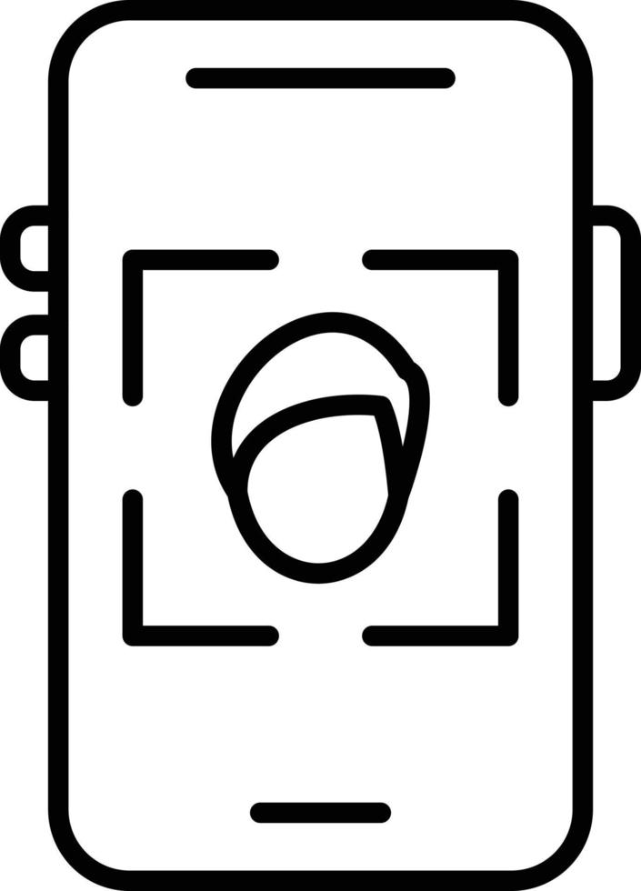 Mobile Face Scan Icon Style vector
