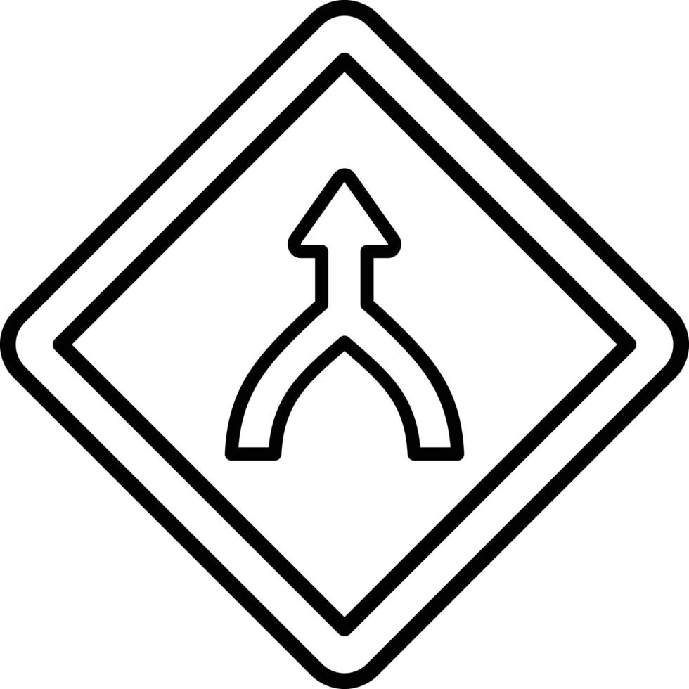 Converging Road Icon Style vector