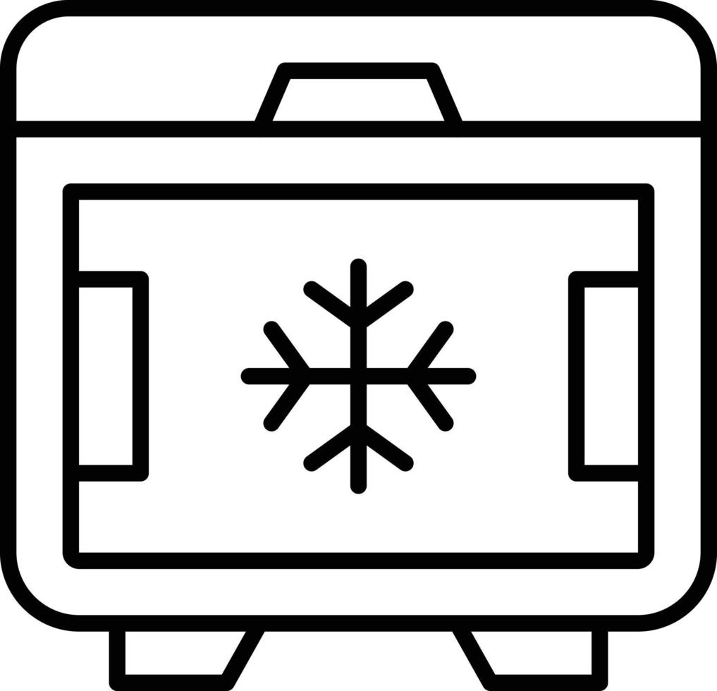 Deep Freezer Icon Style vector