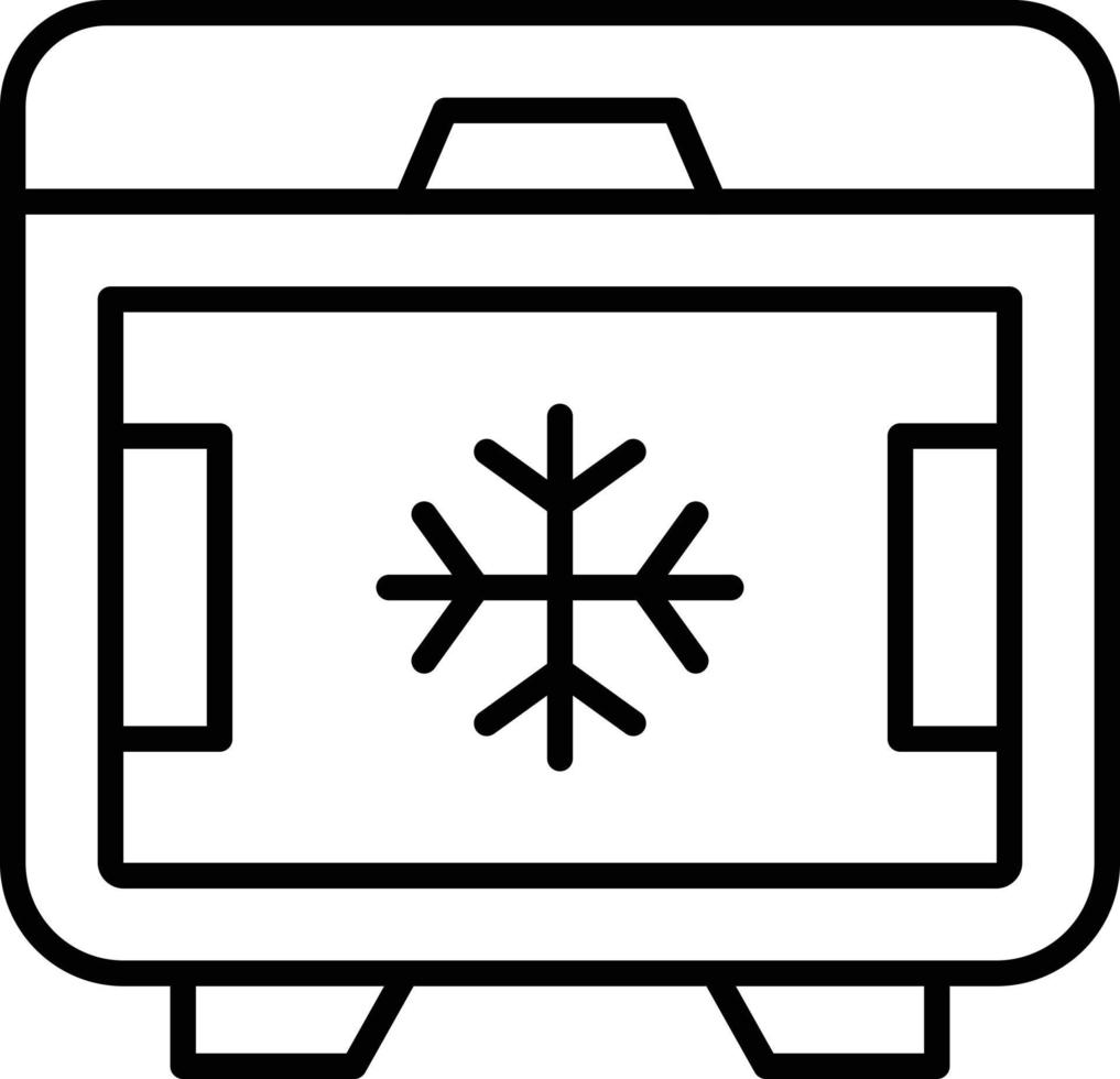 Deep Freezer Icon Style vector