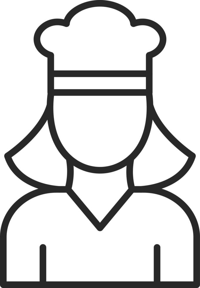 Lady Chef Icon Style vector