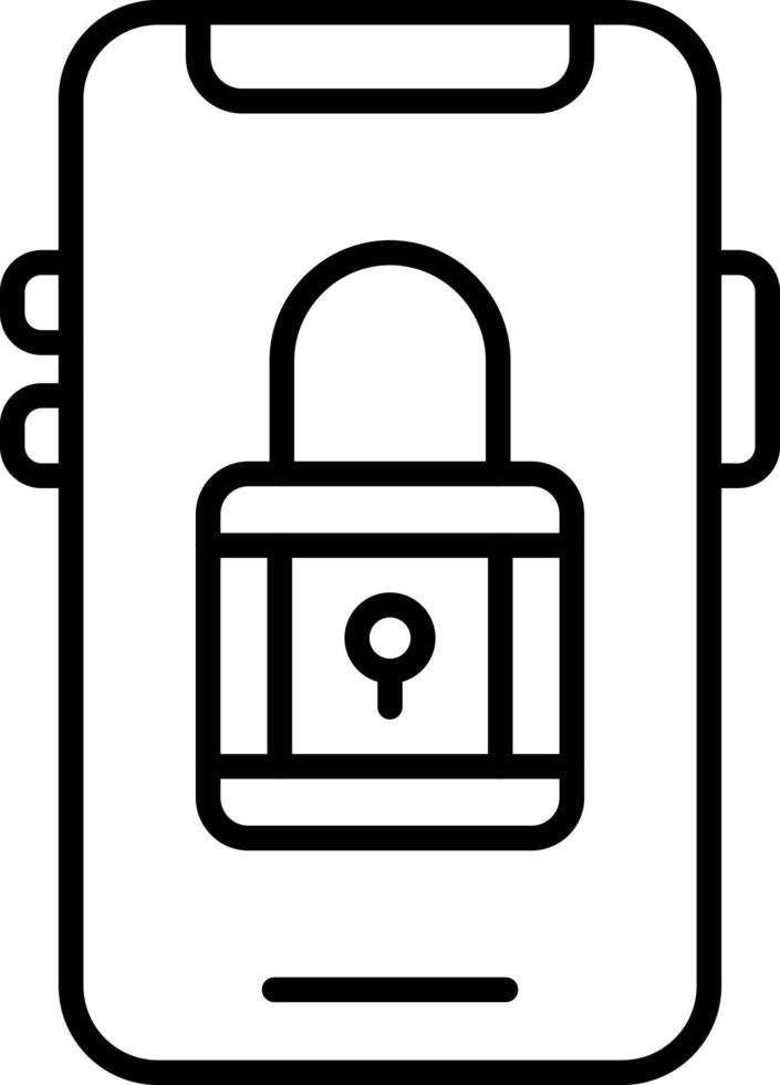 Mobile Security Icon Style vector