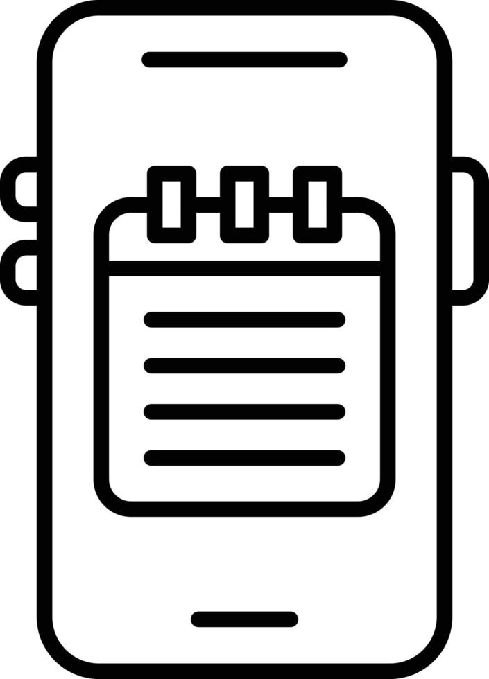 Mobile Note Icon Style vector