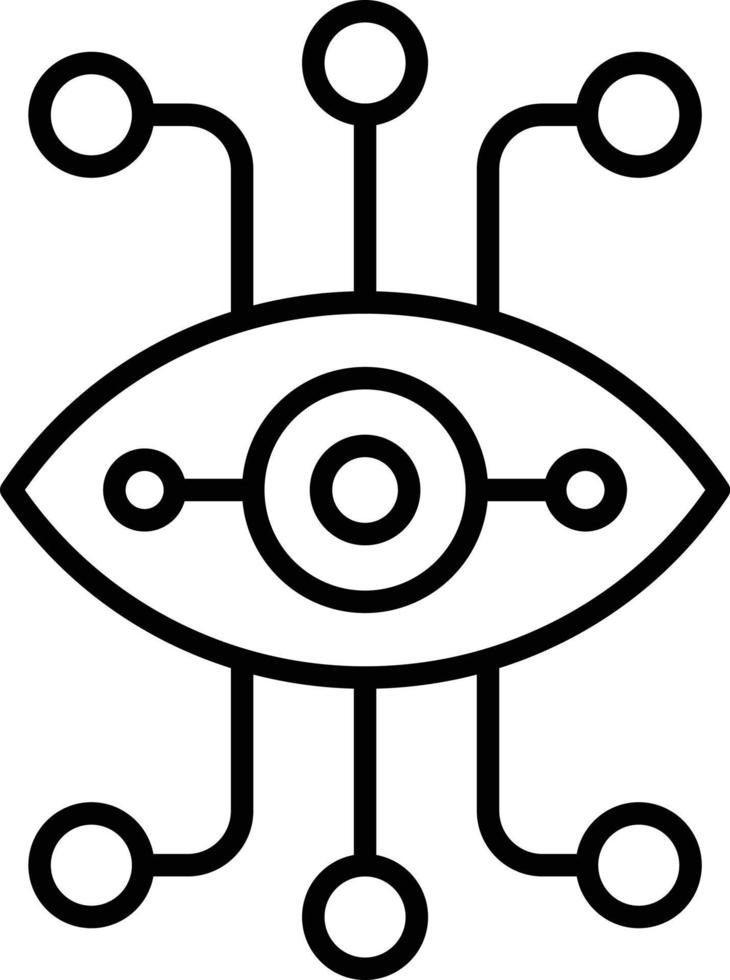 estilo de icono de ojo biónico vector