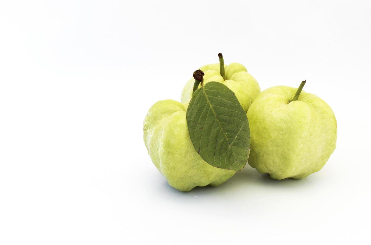 Fresh guava fruits Isoalted on white background photo