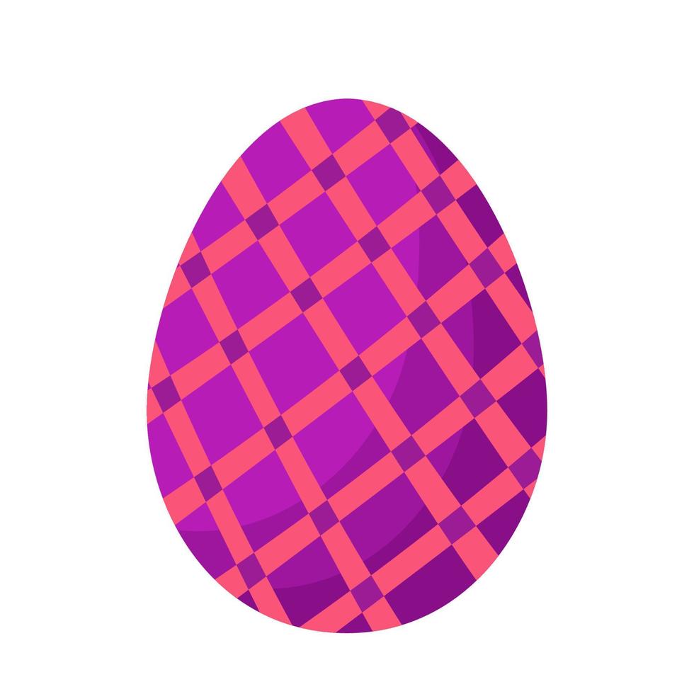 huevo de pascua morado con adorno. vector