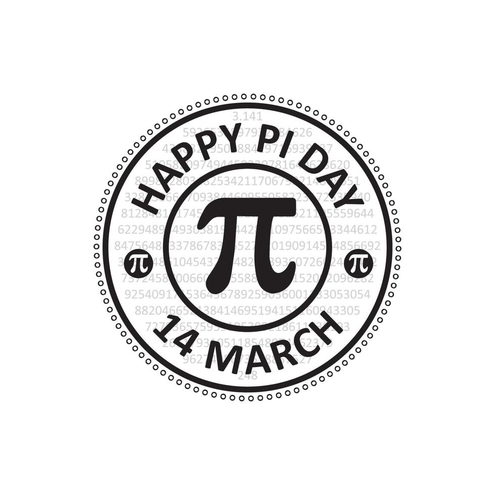 pi day design logo vector print y otros usos