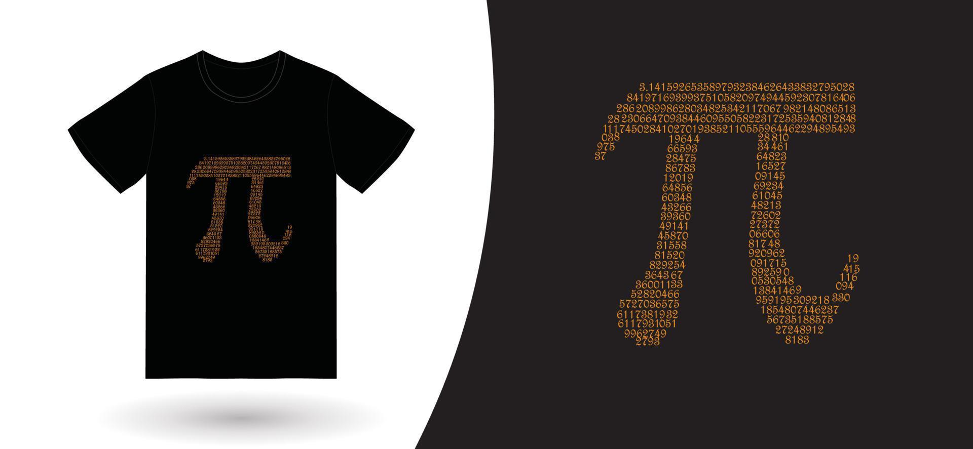 pi day t-shirt design vector. For t-shirt print and other uses vector
