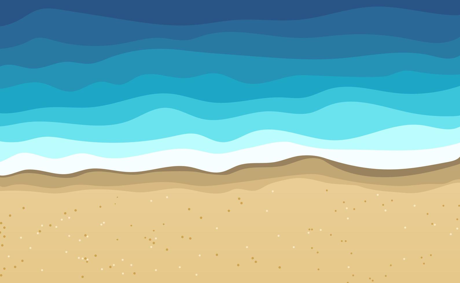 Sea water waves on beach vector