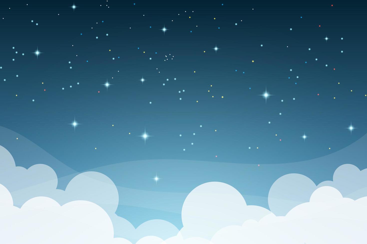 hermoso cielo nocturno vector