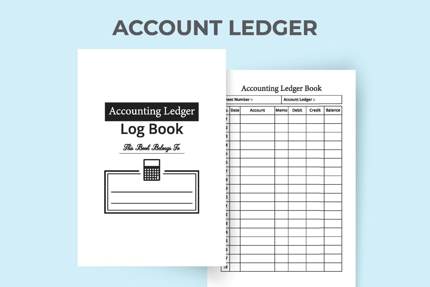Accounting ledger log book interior. Balance sheet tracker notebook