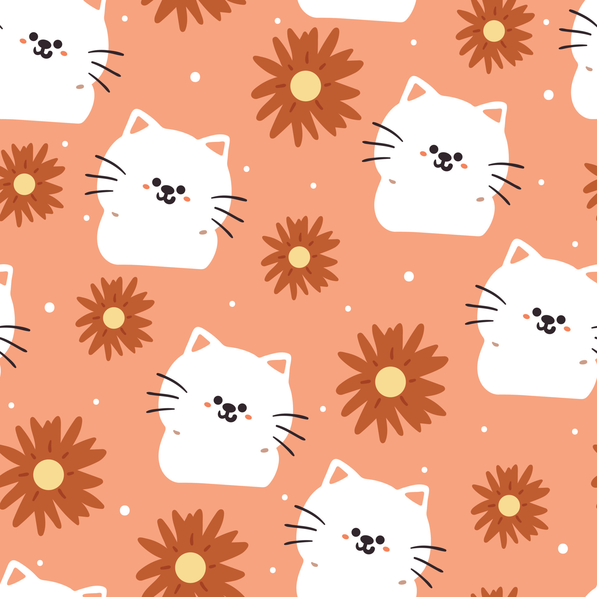 Premium Vector  Seamless pattern cartoon flower for fabric print gift wrapping  paper