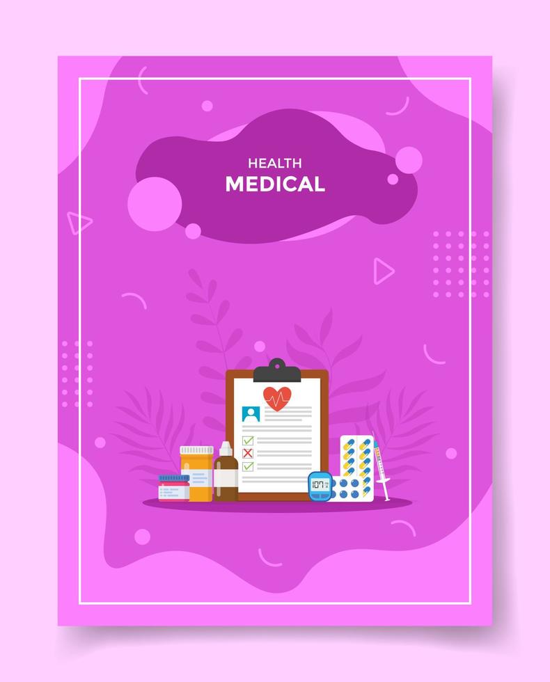 medical concept for template of banners, flyer, books, and magazine cover vector