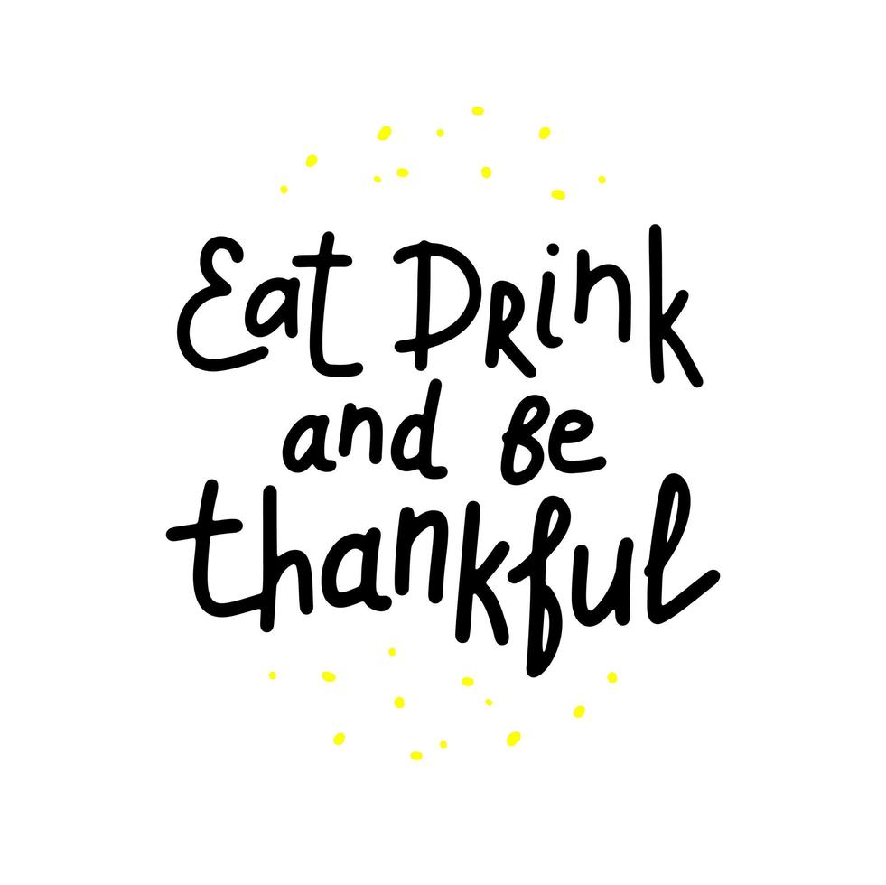 Hand drawn Happy Thanksgiving typography. Calligraphy lettering vector