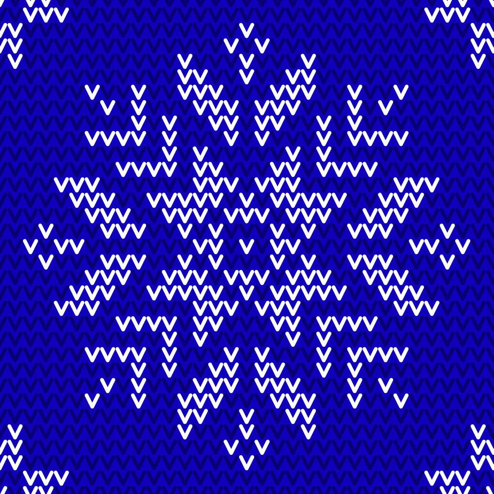 seamless blue and white knitted background vector