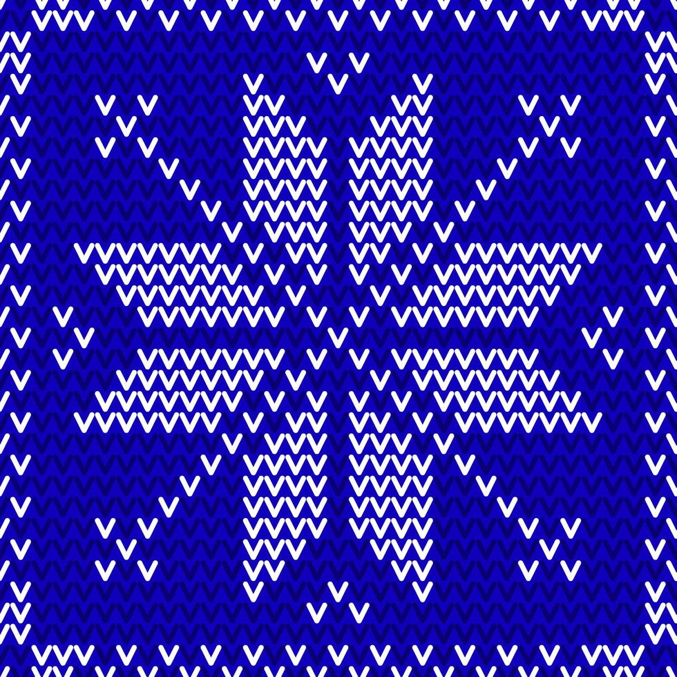 seamless blue and white knitted background vector