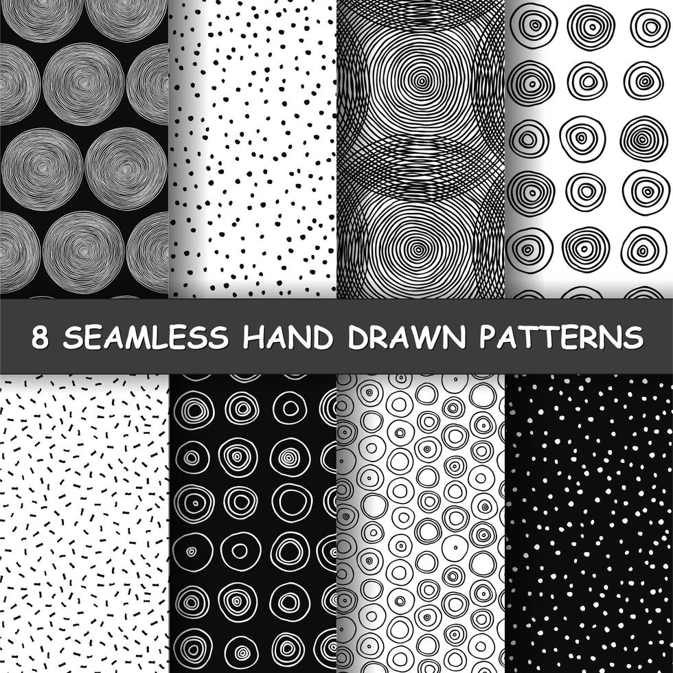 Seamless hand drawn pattern. vector