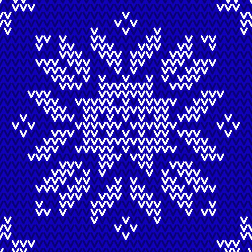 seamless blue and white knitted background vector