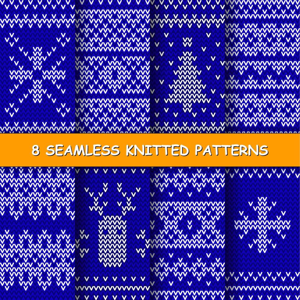 seamless red and white knitted background vector