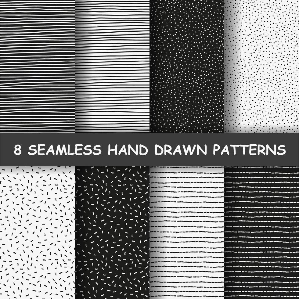 Seamless hand drawn pattern. vector