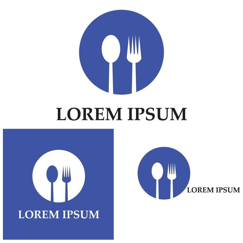 Fork and spoon restaurant logo vector template