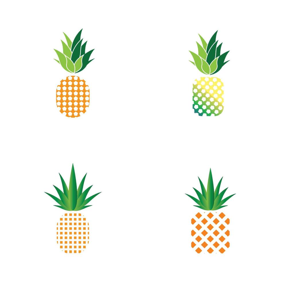 Pineapple logo vector illustration background