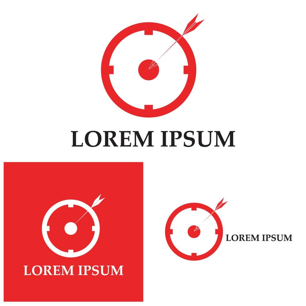 Target arrow and gun icon vector ilustration template