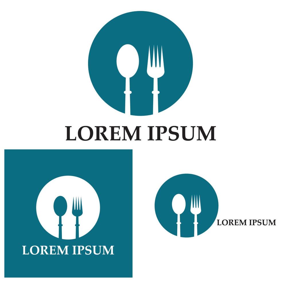 tenedor y cuchara, restaurante, logotipo, vector, plantilla vector