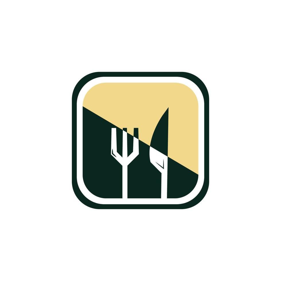 fork and spoon restaurant logo vector template