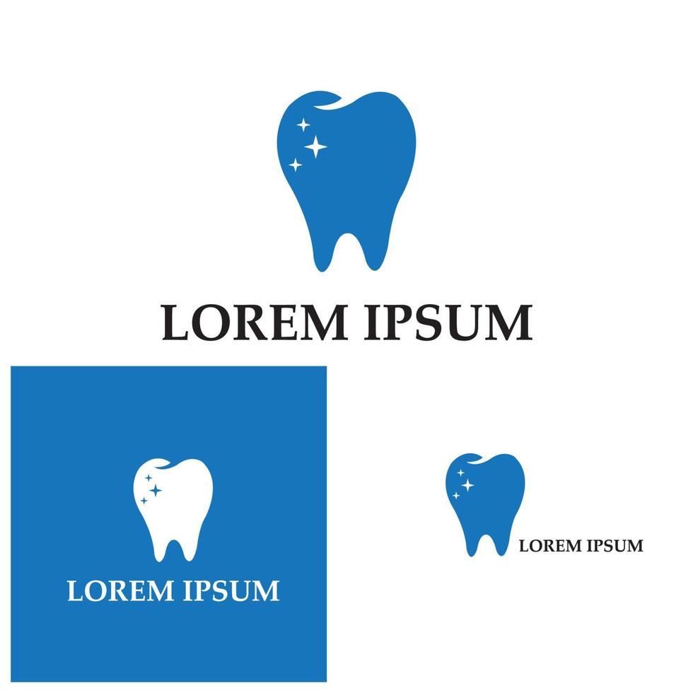 Diseño de icono de ilustración de vector de plantilla de logotipo dental