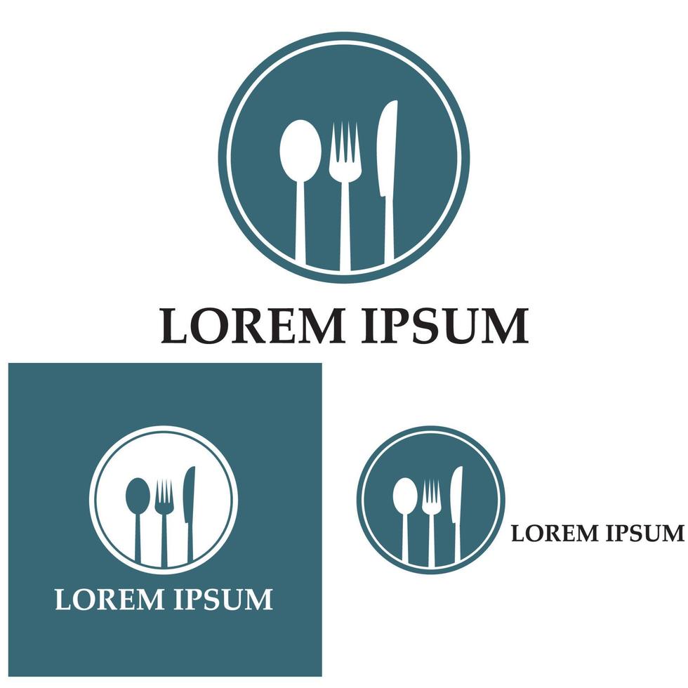 Fork and spoon restaurant logo vector template