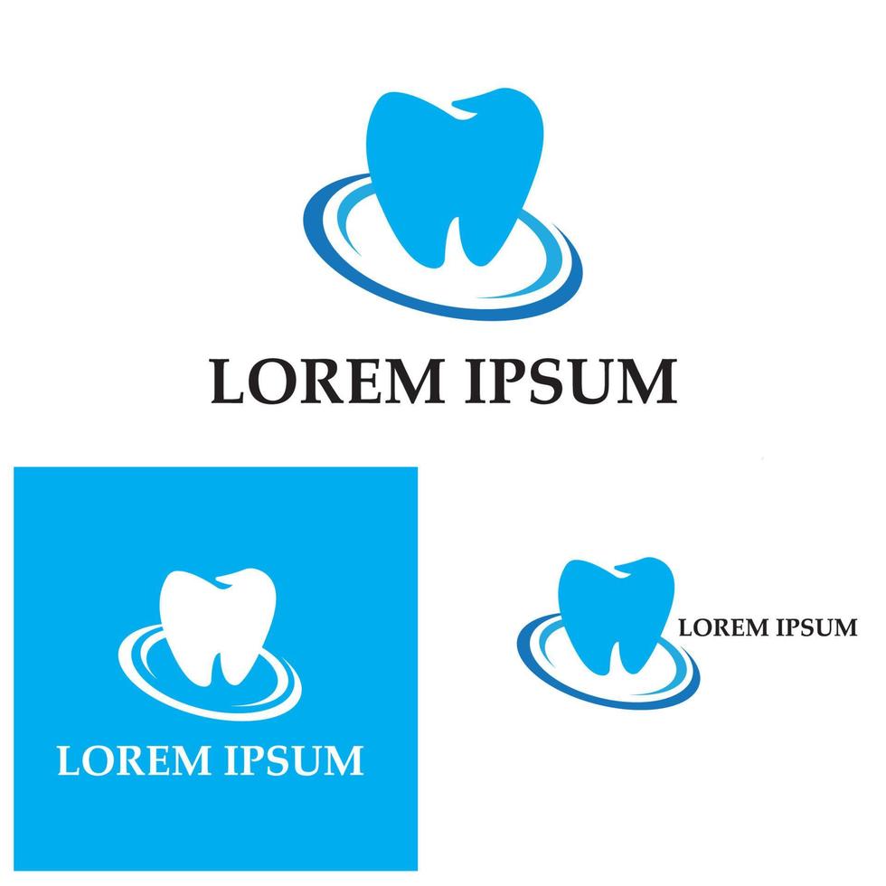 Diseño de icono de ilustración de vector de plantilla de logotipo dental