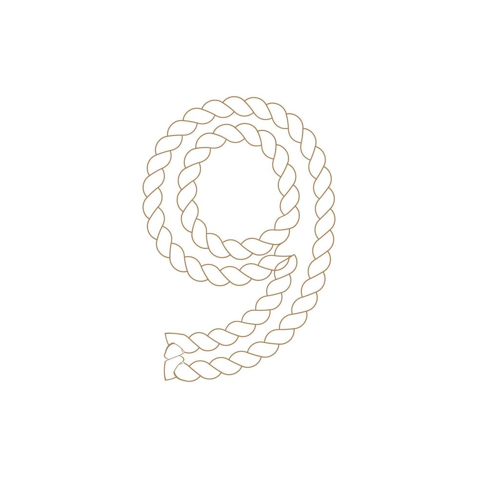 Number Rope icon vector illustration template