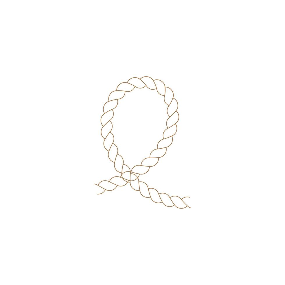 plantilla de ilustración de vector de icono de cuerda